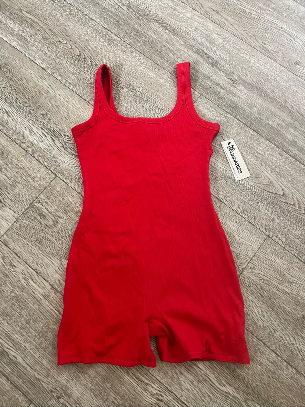 No boundaries red bodysuit